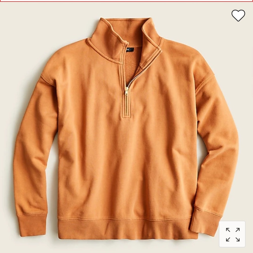 J. Crew University Terry Half Zip Sweatshirt